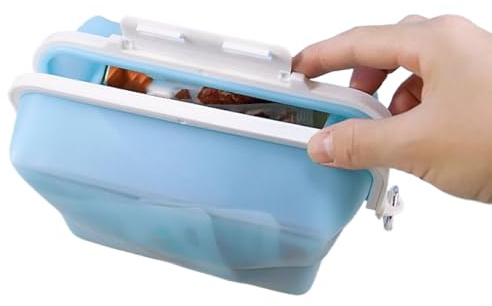 Setauoo Sacs de rangement réutilisables en silicone pour aliments - 1500 ml - Sacs de rangement alimentaires réutilisables - Boîte à déjeuner pour voyage, préparation des repas, sandwichs, légumes