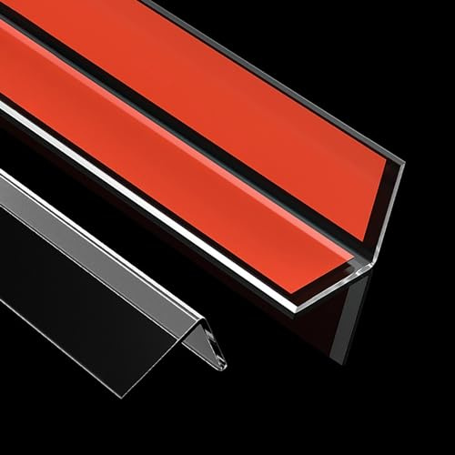 Wand- und Sockelleisten, 3-teiliges PVC-Abschlussprofil for Arbeitsplatten und Wände, Länge: 80/100/120/150 cm, dekorative Deckenleiste, Wandabschlussprofil, flache Kunststoffleisten(L:150cm,W:3cm)