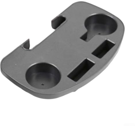 Cup Holder for Garden Chair, Weather-Resistant Plastic Clamp-On Tray for Outdoor Lounger Drinks and Snacks, Adjustable Patio Chair Accessories Compatible with(2)