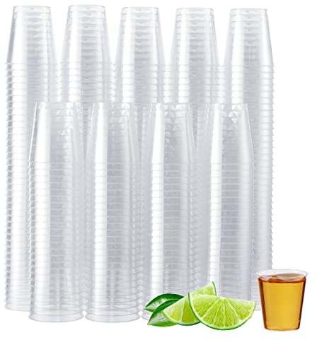 MATANA 300 Shotgläser Plastik, Schnapsgläser (3cl) - Shot Becher, Schnapsbecher, Plastik Pinnchen, Schnaps Becher, Shotbecher - Party Zubehör - Stabil & Mehrweg