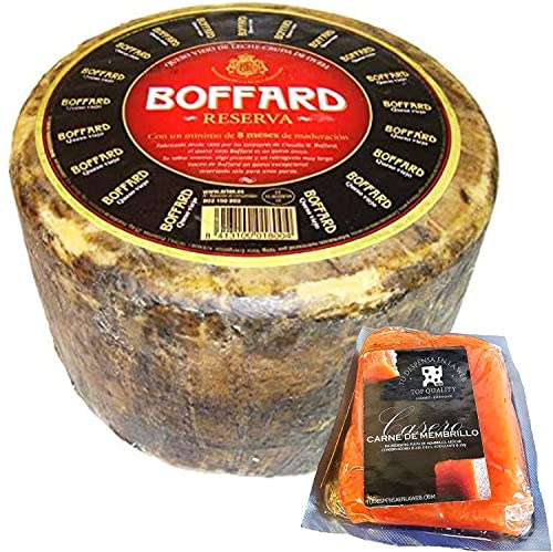 Queso Boffard Reserva - Elaborado con leche cruda peso aproximado pieza 3 kg - Queso Curado con Membrillo TDW - Queso de Oveja