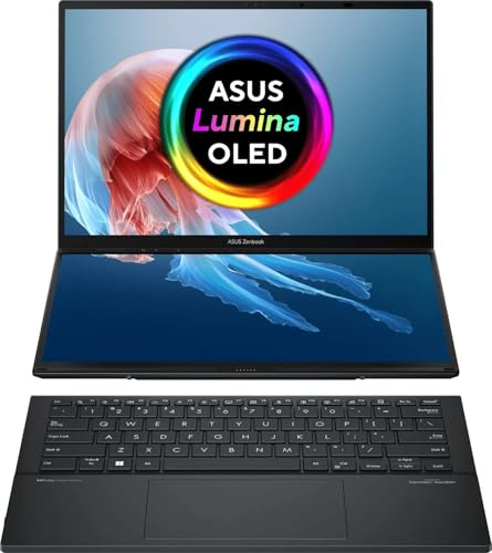 ASUS Zenbook Duo UX8406CA Laptop; 14 WUXGA 16:10 OLED Touch Display; Intel Core Ultra 9 285H; EVO Edition; 16GB RAM; 1TB SSD; Intel Arc; Win11 Home; QWERTZ; Inkwell Gray