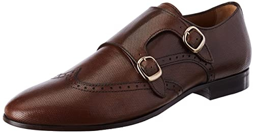 Lottusse Men's LL07346-001 Monk-Strap Loafer, Marron, 4.5 UK