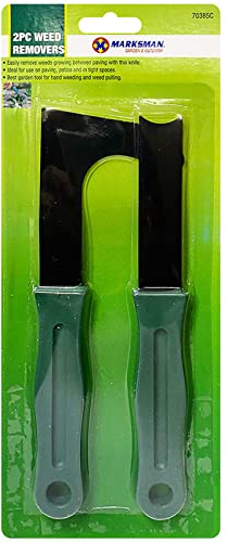 NTI 2Pc MARKSMAN Weed Removers | Patio Hand Tools Set Paving Garden Slab Grooves Deweeder Moss DIY Cleaning Stones Bricks Outdoor Stairs Home UK FREE P&P, Black & Green