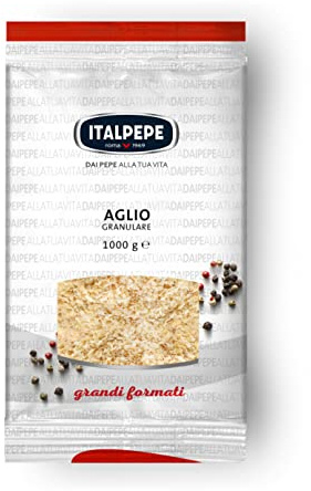 Italpepe, Aglio Granulare, Ideale per Sughi, Zuppe, Pesti e Salse Speciali, per Dare un Tocco Saporito a Patate e Bruschette, Confezione 1 Kg