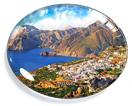 Kos Griechenland Magnet Kühlschrank Gefrierschrank Magnet Aufkleber Souvenir Dekorationen Oval Kristall Magnet Küche Whiteboard