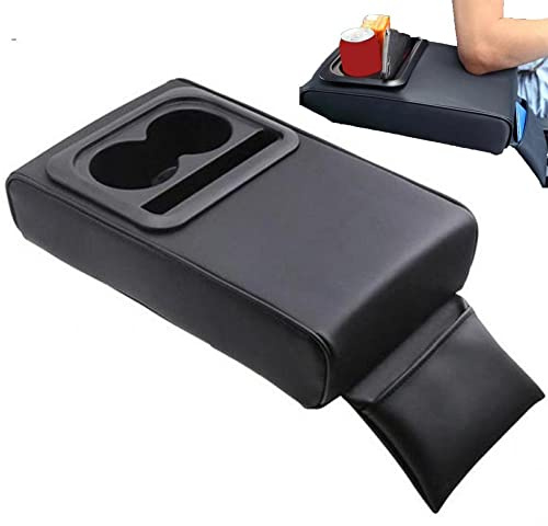 Keuyeo Cojín para Reposabrazos De Coche, Soporte para Taza, Asiento Trasero, Soporte para Codo Aumentado, Soporte para Reposabrazos De Coche, Cojín para Brazo De Vehículo, Almacenamiento