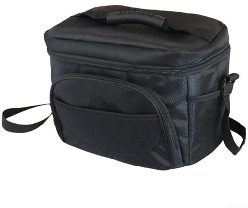 Homeponnew Sac de rangement alimentaire isotherme multicouche avec poches latérales en tissu Oxford imperméable pour pique-nique, voyage, noir, 28 x 20 x 23 cm