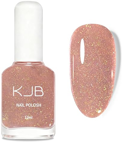 Vernis à ongles transparent, à paillettes - Séchage rapide et longue durée - Vernis de couleur unie - Shimmering Sparkly Nail Polish pour le design des ongles DIY - Vernis à ongles non toxique à