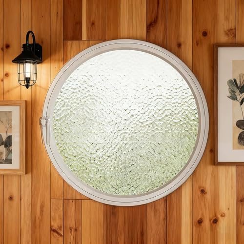 Finestra Rotonda A Giroletto,Finestra Seminterrato,Finestre Di Ventilazione Girevoli A 360°,Per Bagno,Camera Da Letto, Soggiorno Cucina(White2,90cm/35.4in)
