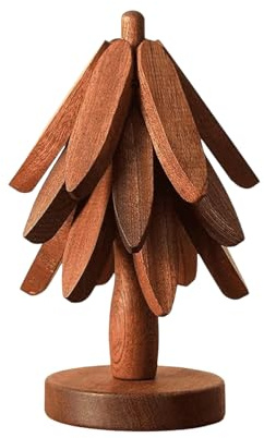 Dessous De Plat Arbre | sous-Verres Pliables Naturels | Dessous-de-Plat en Bois pour Plats Chauds - pour Cuisine Casseroles Chaudes Poêles Bols Assiettes Maison