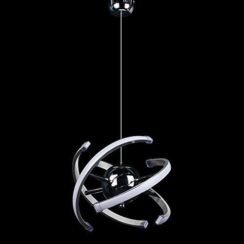 ELINKUME Suspension LED Moderne,Réglable Sphérique Restaurant Lumières 26W,Lustre Plafonnier Chromé DIY de Salon,Lumière Naturelle,Luminaires Suspendus Décoratif Pour Îlot De Cuisine Et Chambre