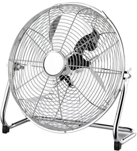 TrAdE Shop Traesio Ventilatore da Pavimento Terra in Metallo 80W con 3 Pale 40 CM Motore 3 velocità