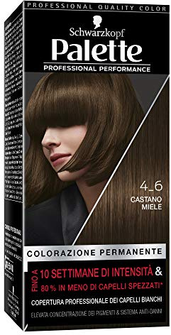 Schwarzkopf Palette Colorazione Professional Performance 4-6 Castano Miele, Permanent und pflegend, Ammoniakfrei, für light_brown, medium_blonde