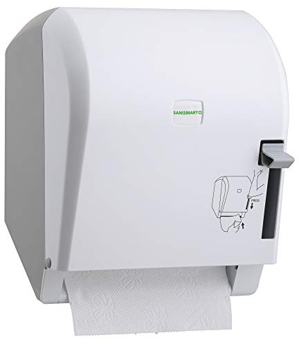 SANISMART Handtuchrollenspender Kunststoff mit Hebelbedienung Papierspender