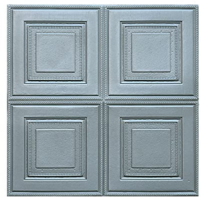 WSWJDW Papier peint auto-adhésif de plafond de toit 3D PVC papier peint imperméable salon fond décor autocollant papier de contact de plafond de toit, gris argent