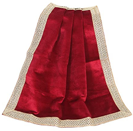 Indian Consigners Paño de terciopelo pequeño de color sólido para uso multiusos (rojo), ICV1818