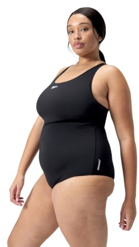 Speedo Eco Endurance+ Medalist Costume Intero per Donna, Nero, 46 EU