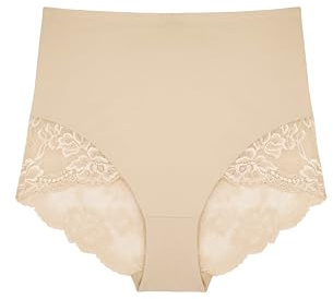 Dorina Brigitte Formslip – Medium Control, Bauchkontrolle, Spitze am Beinausschnitt, Mittelhoher Sitz, Beige