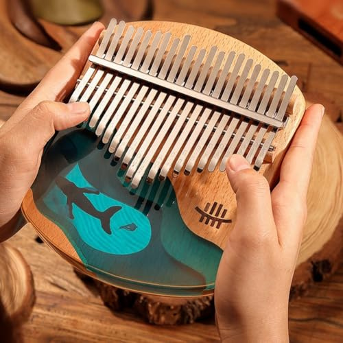 Kalimba Daumenklavier, Kalimba 21 Tasten, Kalimba Finger Paino mit Lernanleitung, 21 Tasten Kalimba Finger Daumenklavier mit Stimmhammer und Songbook