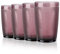 Joeyan Highball Drinking Glasses Set of 4, 350ml Colored Water Glass Cups Colored Tumbler Glasses Vintage Glassware Set for Cocktail Soda Juice Beverage Tea Gift, Purple