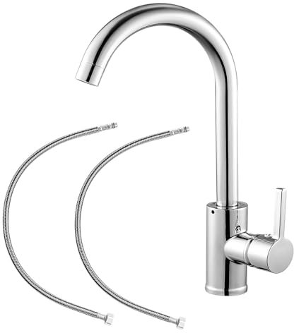 Sink Tap Kitche Swivel Spout Monobloc Mixer Brushed Nickel Single Lever Sink Tap or Kitchen Faucet