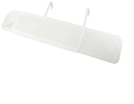 Zilimontt Deflector de aire acondicionado con cierre de salida de aire, montaje en pared, para todo tipo de unidades de CA, material ABS, color blanco, resistente al viento, guía de soplado