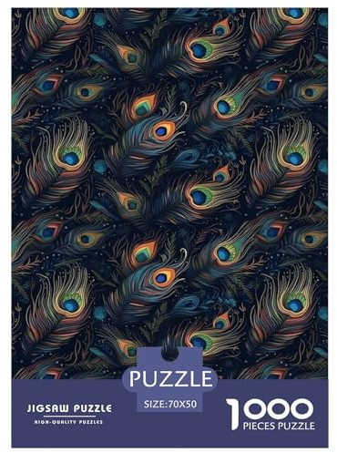 Plume Colorée Puzzle 1000 Pièces Educa Jouet en Bois Divertissement Créatif De l'art De La Décoration Jeu Éducatif Challenge Toy Adultes & Enfants des 14 Ans 70x50cm/1000pcs