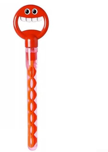 Varita de burbujas de 32 agujeros con innovador diseño de cinco garras para entretenimiento al aire libre de alto volumen de burbujas y fácil de operar (rojo)