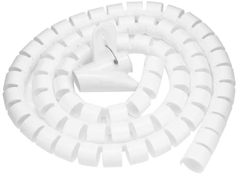 Tubo avvolgicavo a spirale, Avvolgicavo a spirale Organizzatore di protezione for cavi multicolore da 1 m(16mm-White)