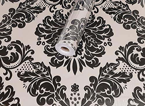 Visario Tapeten Folie 3000-S selbstklebend Farbe Ranke arabesk Retro Vintage Dekor 10 m x 45 cm Dekorfolie Möbelfolie Tapete 3031