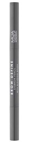 MUA Brow Define Crayon à sourcils avec pinceau estompeur Gris