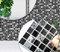 Wandfliesen Aufkleber, schwarzgraue Marmorstein-Effekt-Mosaik Fliesenaufkleber für die Badezimmer Küche, selbstklebende wasserdichte ölbeständige Wandkunstaufkleber 20 Stück (10 cm x 10 cm)