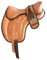 Wonder Wish Baumloser Freemax-Pferdeleder-Brauner Softy-Sattel 12 Zoll bis 18 Zoll mit passendem Gurt