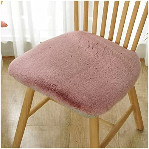 Set Aus 1/2/4 Plüsch-Stuhlpolstern, Rutschfesten Hufeisen-Sitzkissen, Mit Krawatten-Stuhlkissen, Dekorativem Stuhlauflagen Mit Abnehmbarem Reißverschluss ( Color : Pink , Size : 40x43cm(Set Of 1) )