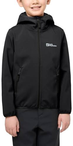 Jack Wolfskin Unisex Kinder Fourwinds Jacket Kids, Granite Black, 140