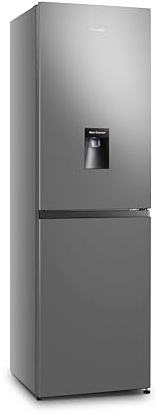 Hisense RB327N4WCE 55cm Freestanding 50/50 Fridge Freezer - 256 litre capacity - Total No Frost - Non-plumbed Water Dispenser - Silver - E Rated, H182.4 x W55 x D55.6 (cm)