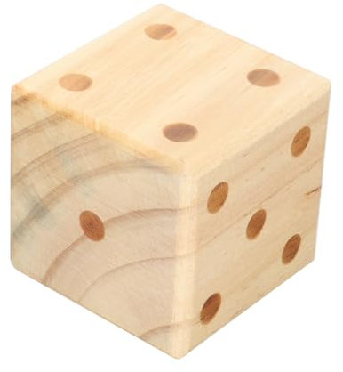 Toyvian 6-seitiger Holzwürfel Spielwürfel Große Spielwürfel Holz Bastelwürfel Party Spielzeug