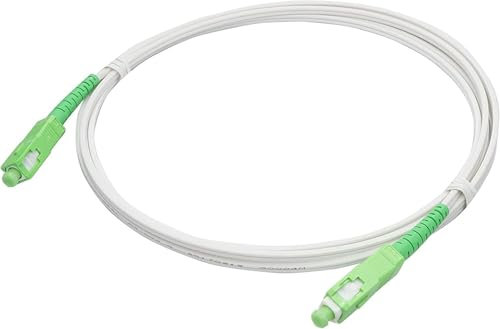 Speedoptic - Cavo Fibra Ottica Compatibile con TIM, Vodafone, Wind e Tre - SC/APC a SC/APC - Prolunga Giarretiere (2 Metri)