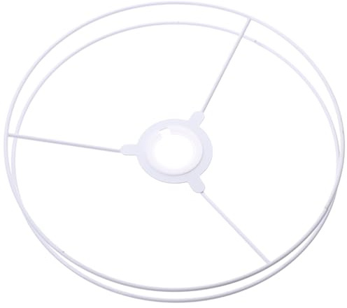 MOLUCKFU Juego de 2 marcos de pantalla de lámpara de 30 cm redondo anillo de metal DIY pantalla marco vintage accesorios para lámparas de mesa y de pie