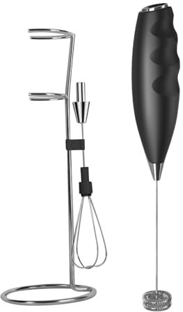 Electric Stirrer, Handheld Coffee Blender, USB Rechargeable Foam Maker, Touch Function, Stainless Steel Whisk for Lattes, Matcha, Protein Shakes, Baking