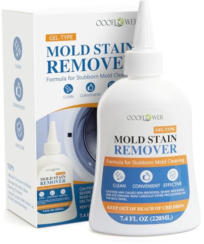 OOOFLOWER Stain Remover Gel Cleaner, Heavy Duty Household Cleaner for Front Loader Washing Machine Seal, Bathroom Tile, Grout, Shower & Caulk - 7.76 Fl Oz