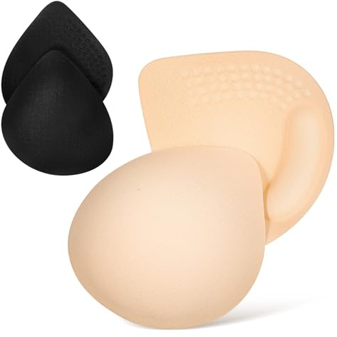 Ciieeo 2 Paia di Inserti per Reggiseno Push Up in Cotone, Cuscinetti Rimovibili Comodi per Reggiseno Sportivo, Adatti per Abiti e Utilizzo Polivalente