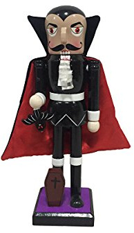 Santa's Workshop 10” Dracula Nutcracker, Black/Red
