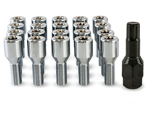 20 x Slim Fit Tuner Wheel Nuts Bolt for Dacia Duster Aftermarket Alloys | Precision Chrome Wheel Nuts designed to fit Aftermarket Alloy Wheels Only.