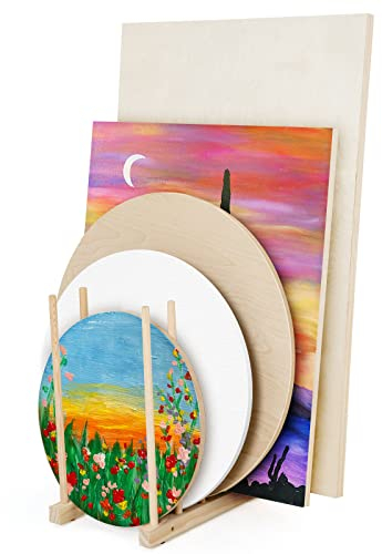 Falling in Art Kleines Kunst-Aufbewahrungsregal aus Holz – Leinwand Trockenständer für Kunstwerke, Rahmen, Leinwand, Zeichenbretter, Drucke, Paneele, Gemälde Display