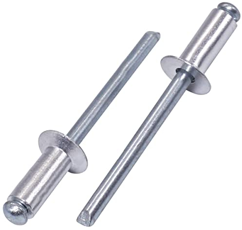 SKIR'CO (50 pièces) Rivets aveugles à tête fraisée en aluminium 4.8 x 12 mm Mandrin en acier Rivets pop