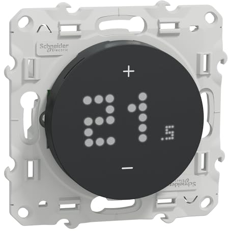 Schneider Electric - Wiser Odace - Thermostat connecté filaire - 2A - Anthracite - S540619