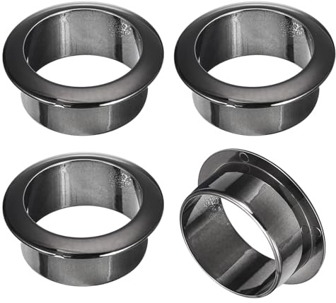 sourcing map 4Pcs Cable Hole Cover, 1-3/8 inch(35mm) ABS Office Desk Cable Wire Cord Grommet Cable Cord Organizer for Office Desktop Wire, Black