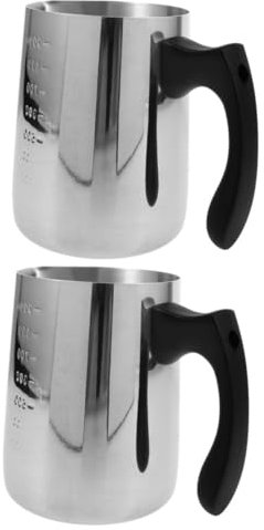 SHINEOFI 2 Piezas vaso para derretir taza de fusión de vaso de fusión de vela jarra para hacer velas crisol de manejar vela crisol vela DIY taza el plastico Reutilizable